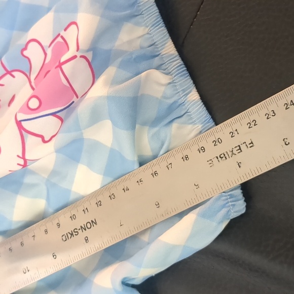 SHEIN x Hello Kitty Buffalo Plaid Print Cold Shoulder Top (girls 8Y) - Picture 4 of 6